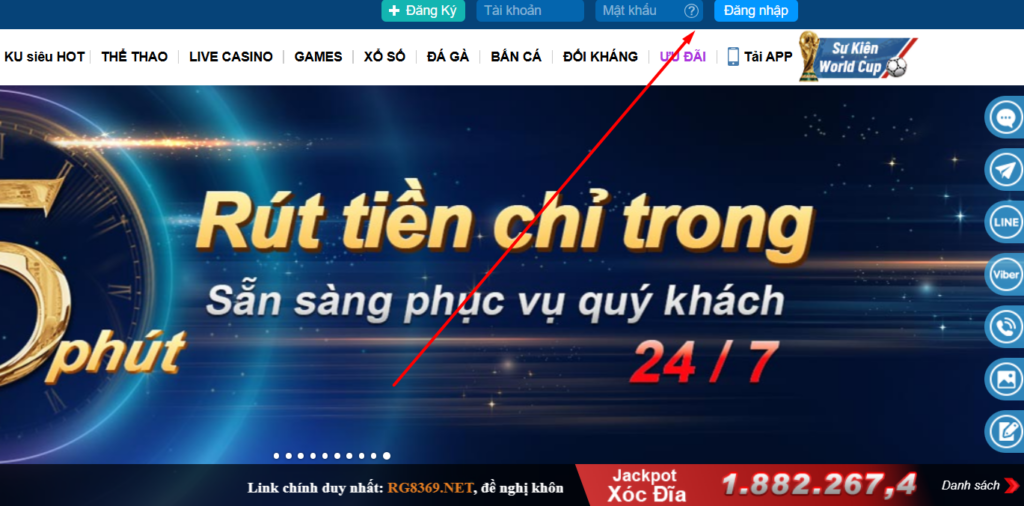 Người chơi đăng nhập Ycs65 để thực hiện giao dịch rút tiền 
